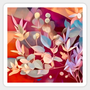 Colorful Vines Abstract Sticker